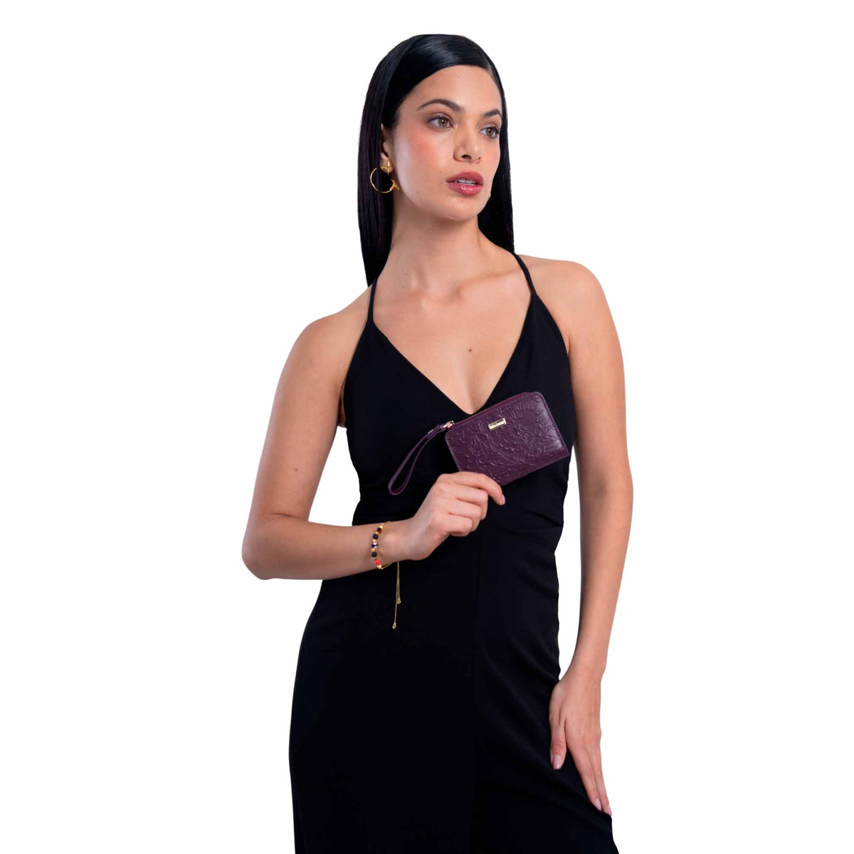 Cartera Naay Piel Pineda Covalin Grabado Cempasúchil