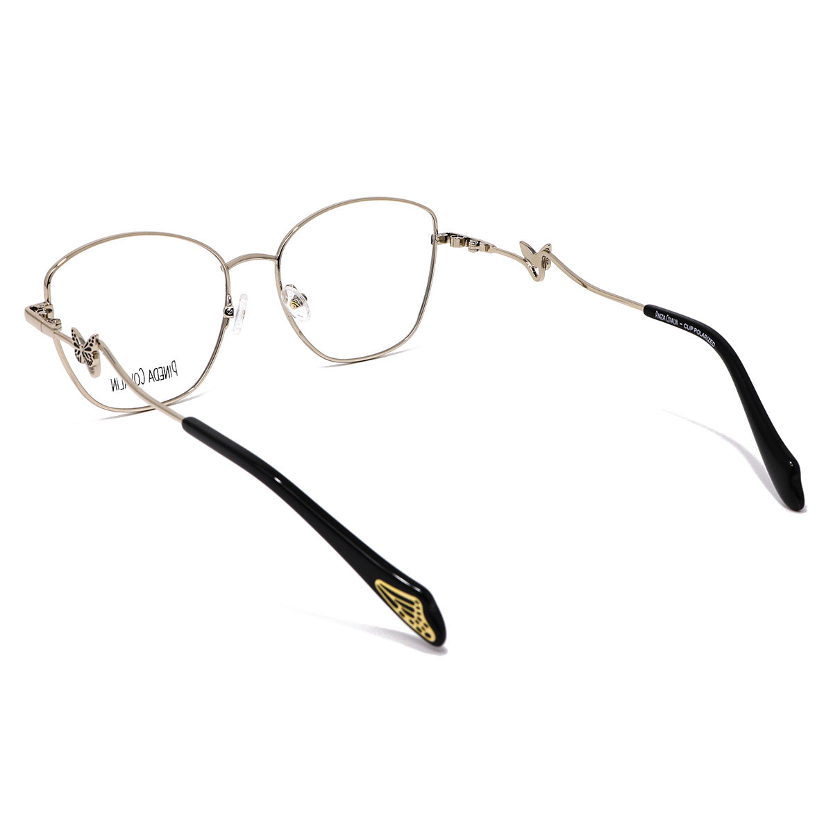 Lentes Clip On Mariposa linea Oro