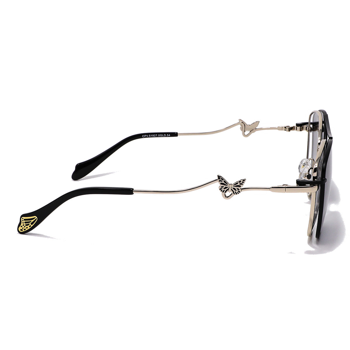 Lentes Clip On Mariposa linea Oro