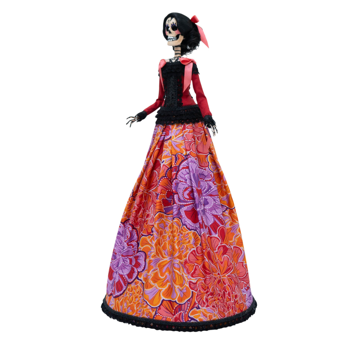 Catrina Cempasúchil Rojo Morado