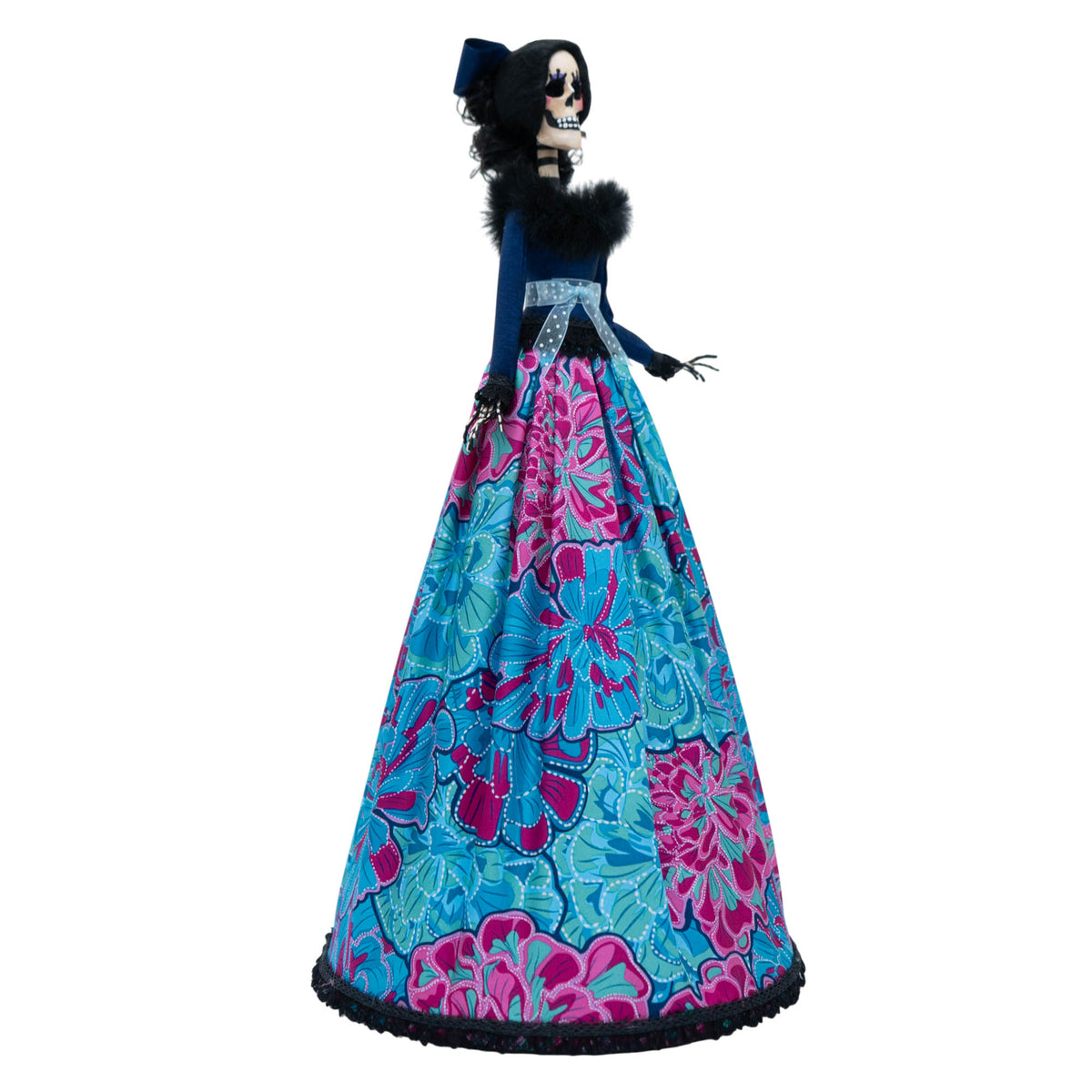 Catrina Cempasúchil Azul Fucsia