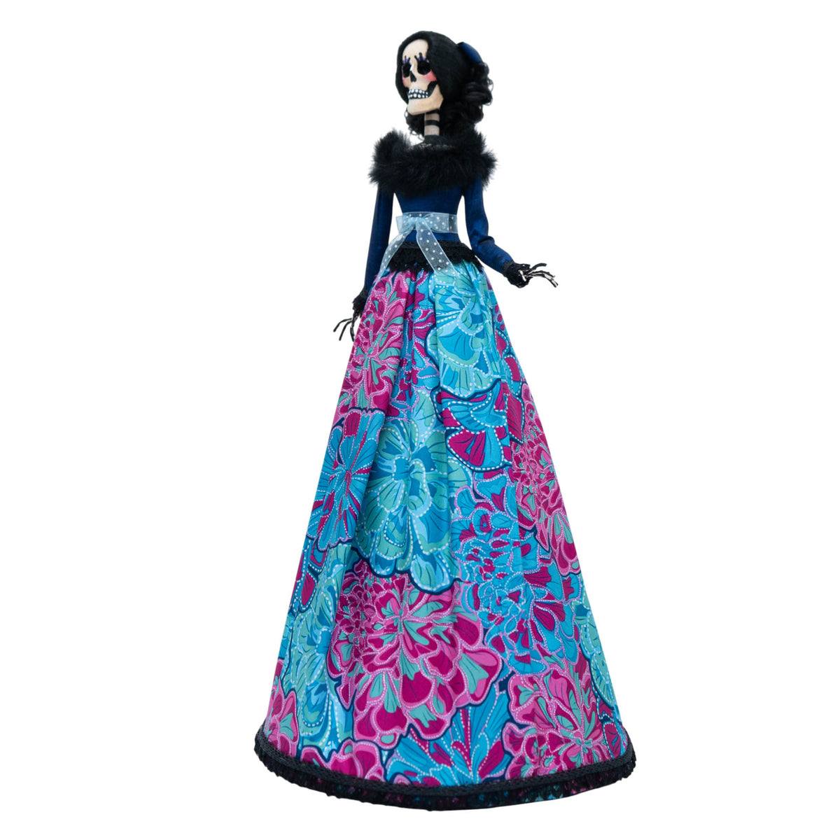 Catrina Cempasúchil Azul Fucsia