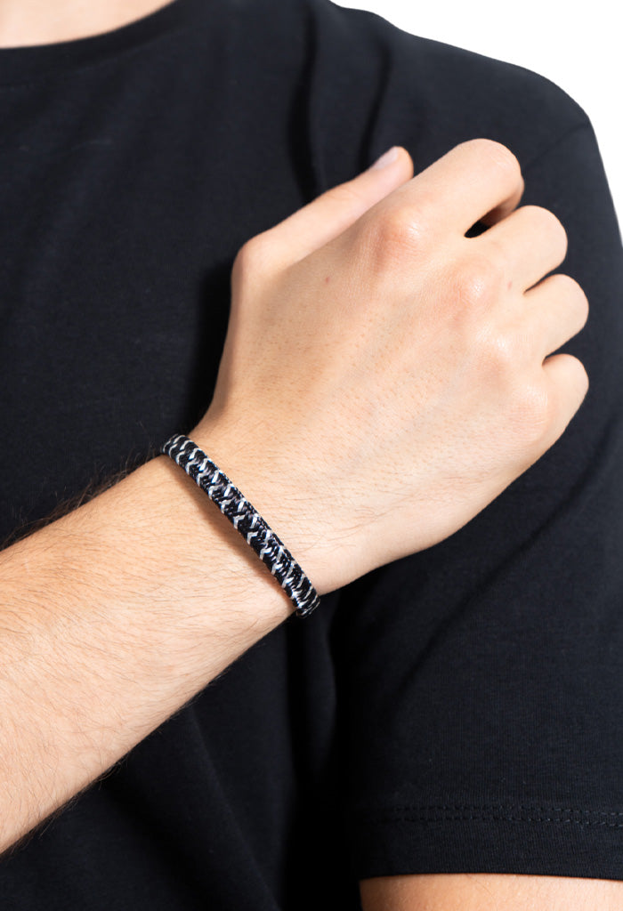 Pulsera Negro y Plateado