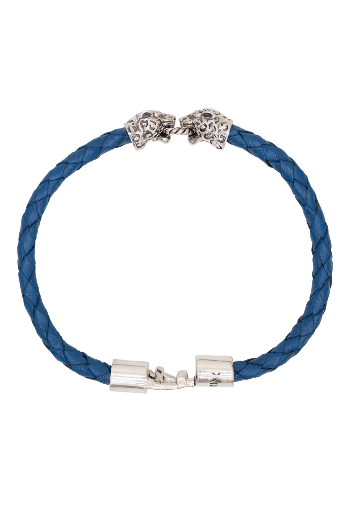 Pulsera Dualidad Kʼiin Akʼab Piel Azul