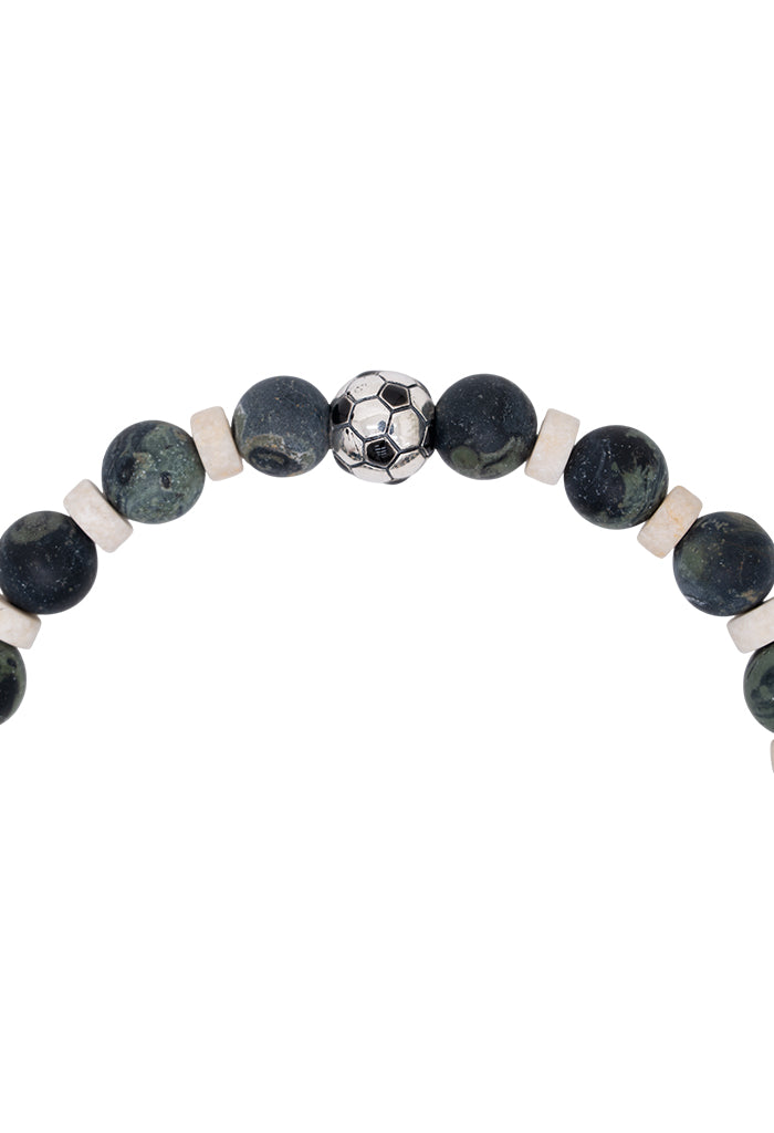 Pulsera Fútbol Plata 925 México Verde