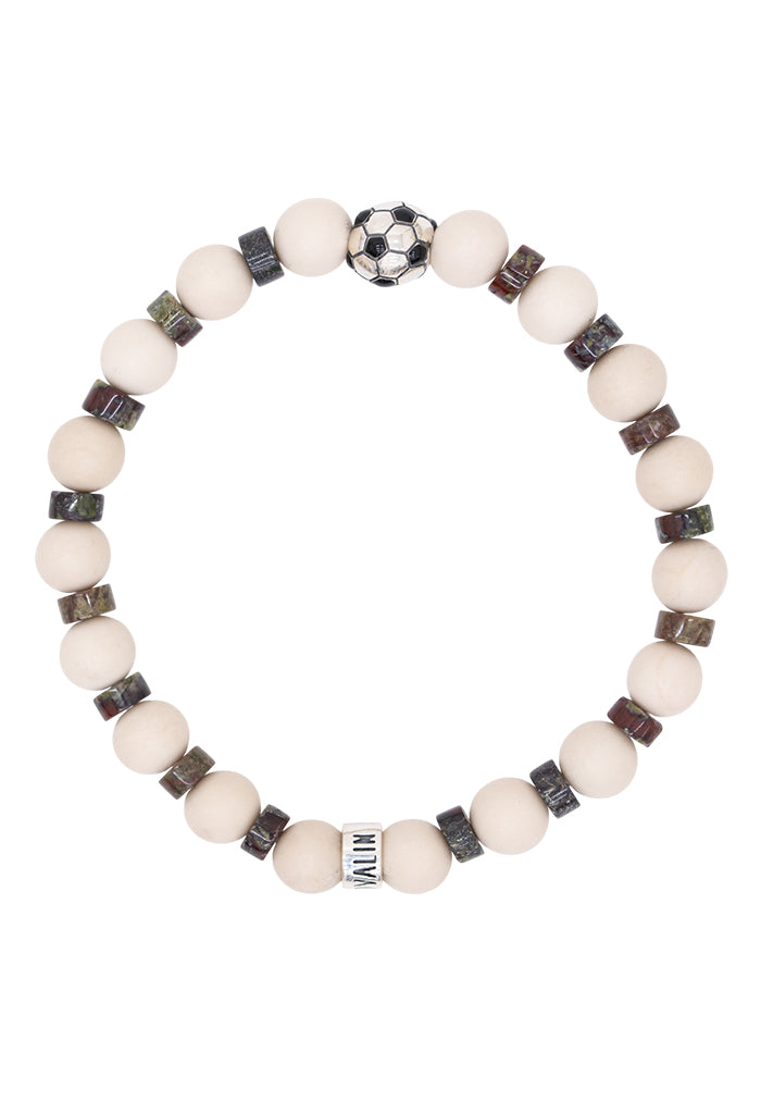 Pulsera Fútbol Plata 925 México Blanco