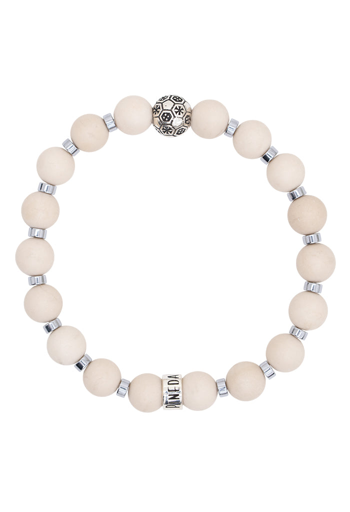 Pulsera Fútbol Plata 925 Latidos Gradas Blanco