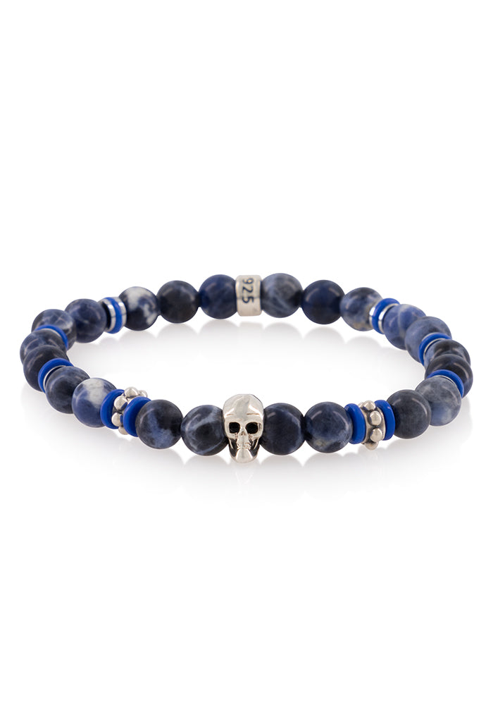 Pulsera Tzompantli Piedra Azul