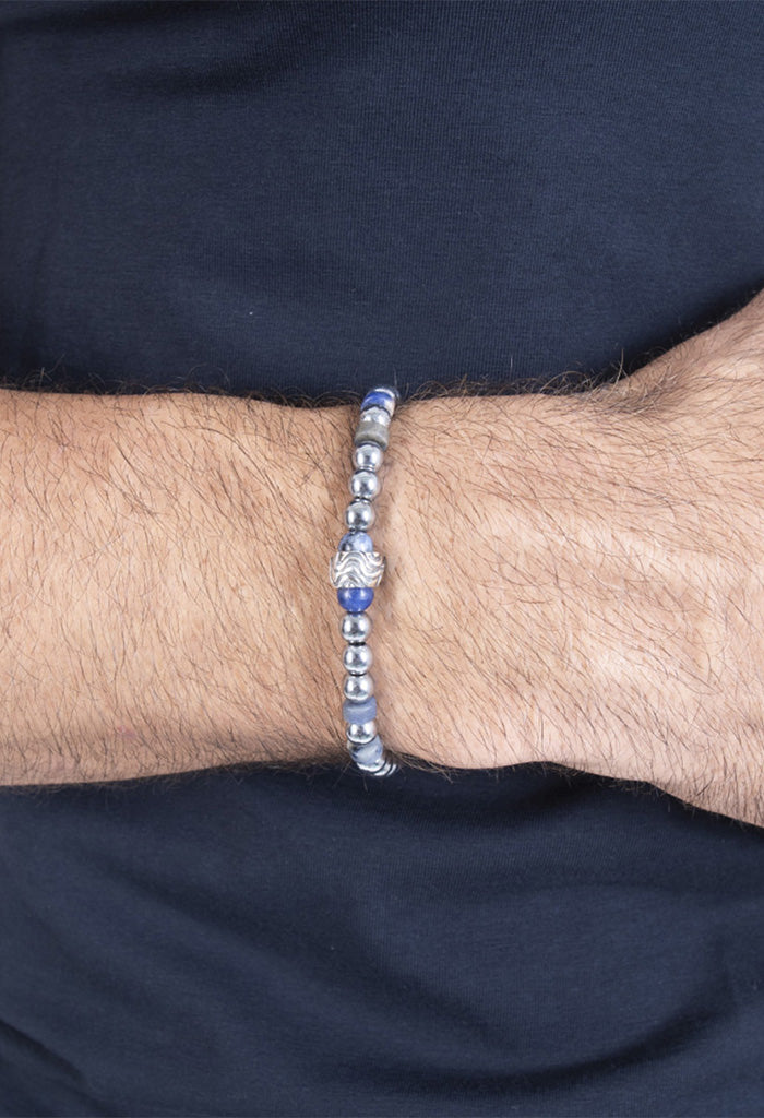 Pulsera Onda Elementos Plata
