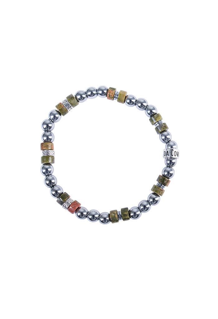 Pulsera Plateada Verde