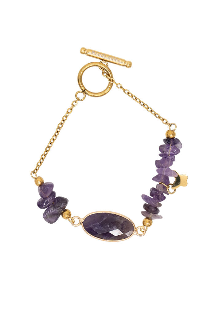Pulsera Mariposa Centro Amatista