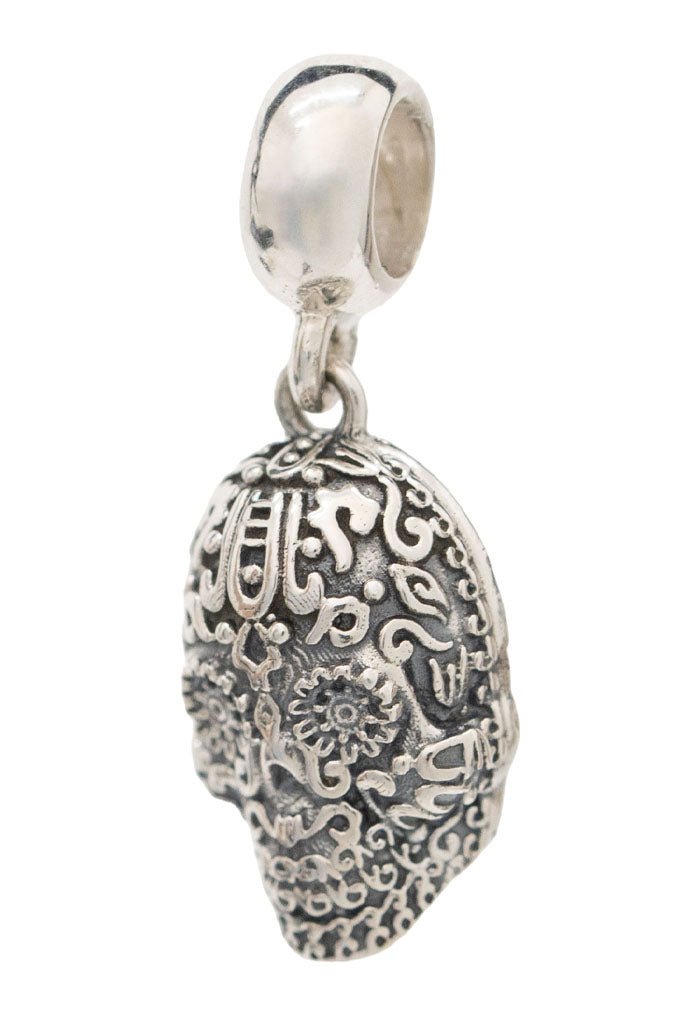 Amuleto para Brazalete Calavera Plata