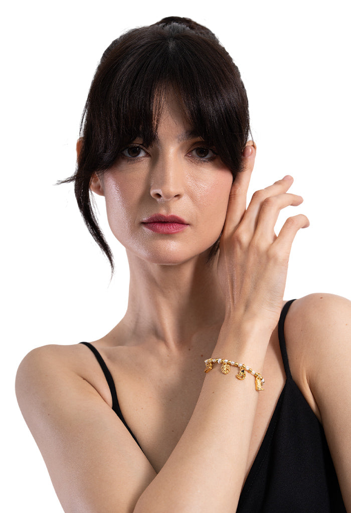 Pulsera Con Perlas Colección Monos Guardianes de la Selva