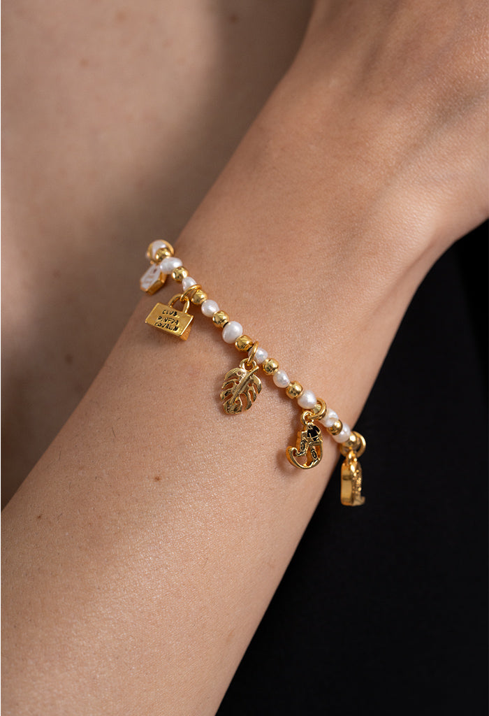 Pulsera Con Perlas Colección Monos Guardianes de la Selva