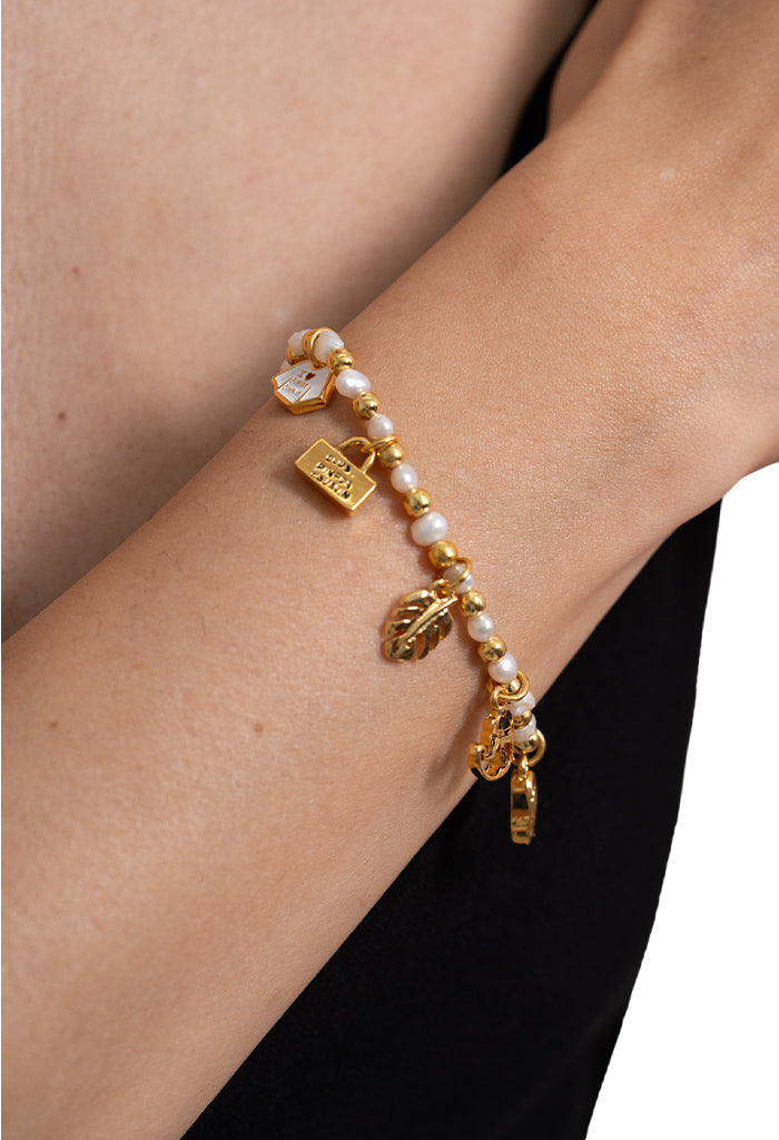 Pulsera Con Perlas Colección Monos Guardianes de la Selva