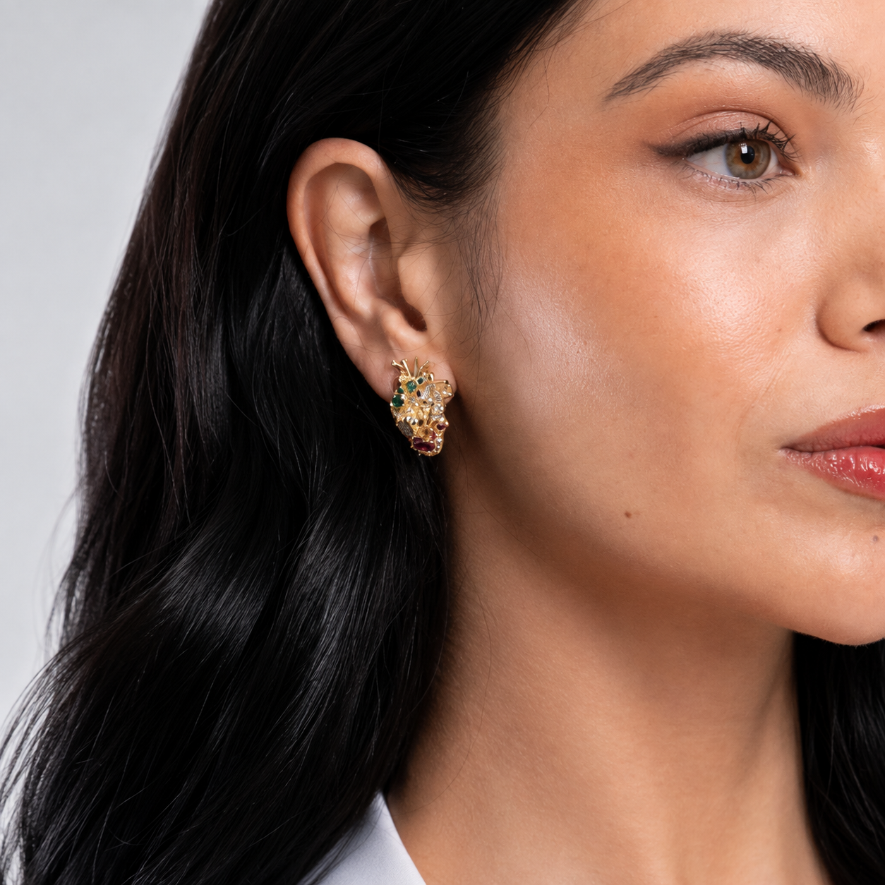 Aretes Corazón con Cristales