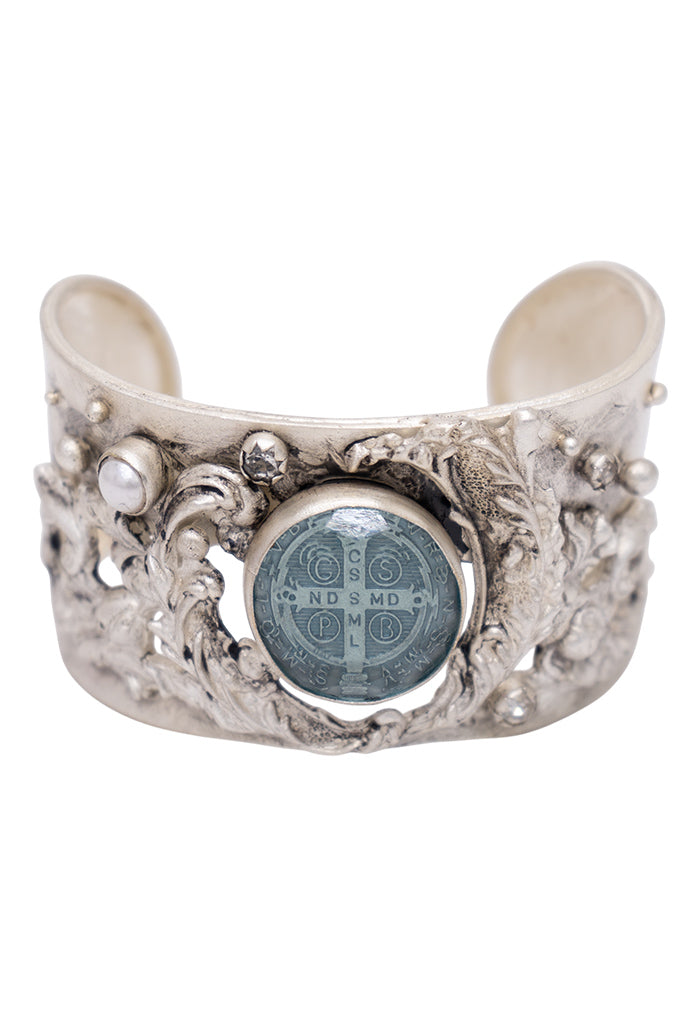 Brazalete Ajustable San Benito Plateado