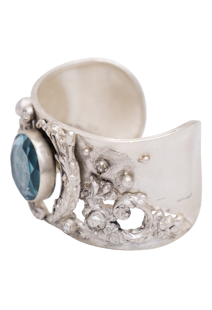 Brazalete Ajustable San Benito Plateado