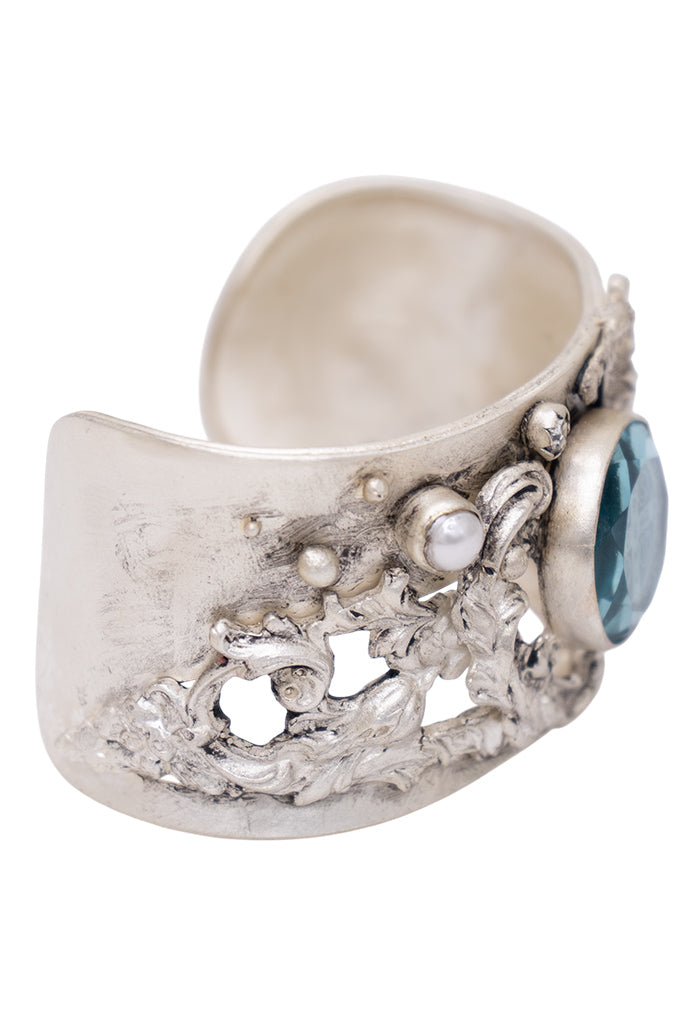 Brazalete Ajustable San Benito Plateado