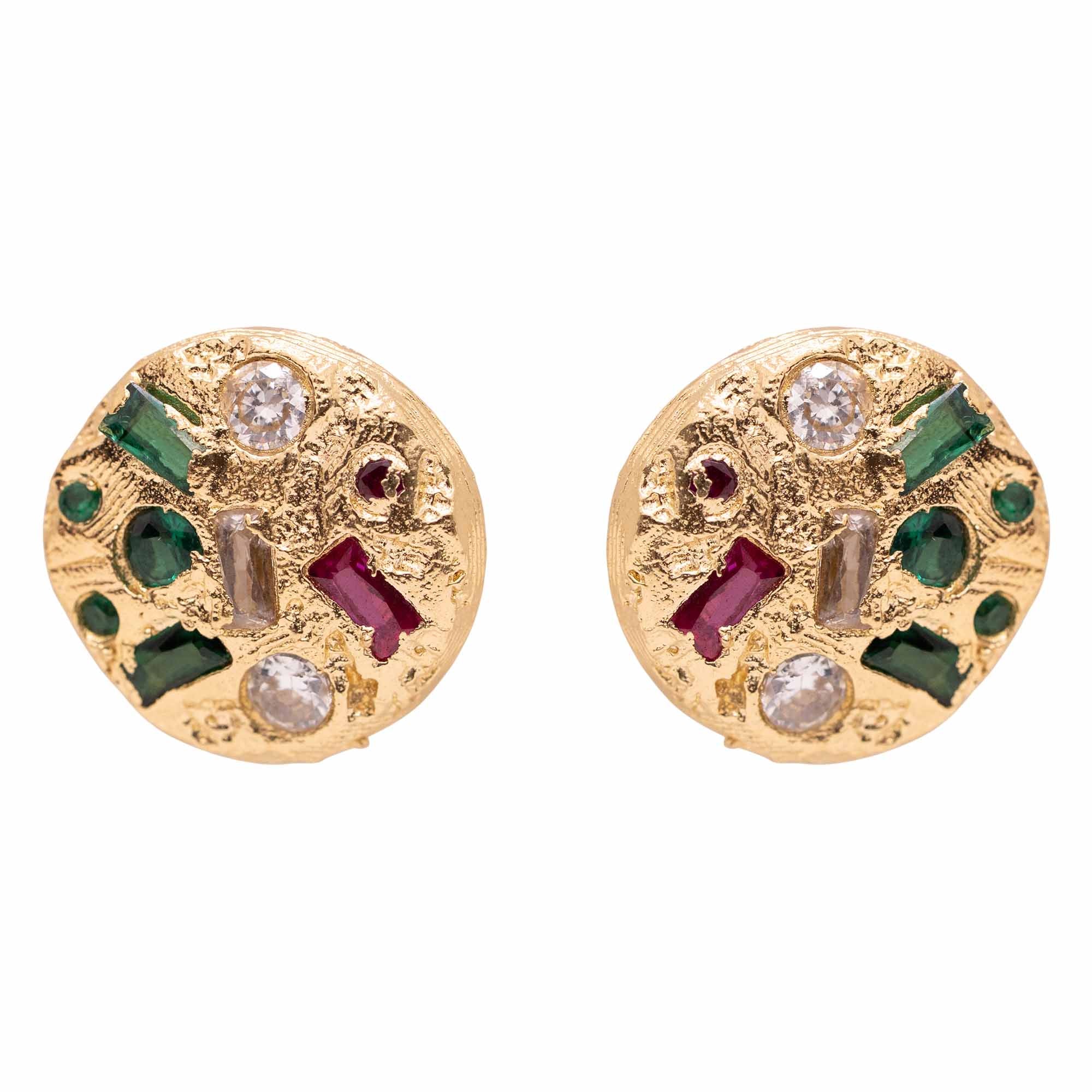 Aretes Circulo con Cristales