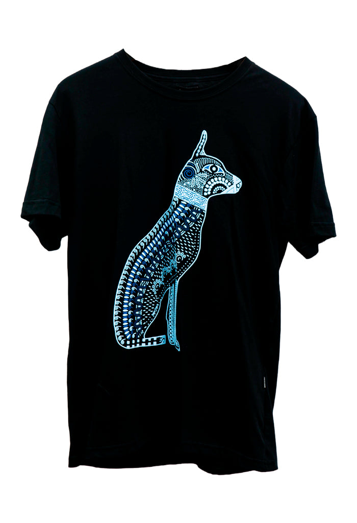 Camiseta Yauali Frontal Día de Muertos Mictlán Azul