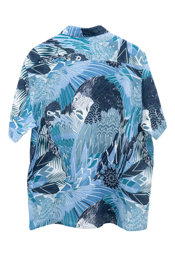 Camisa Lino Guacamaya Azul