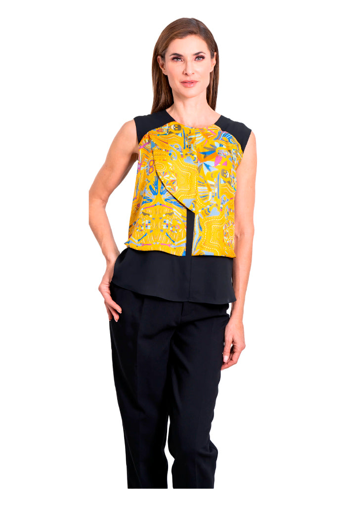 Blusa Pétalos Viaje al Mictlán Amarillo