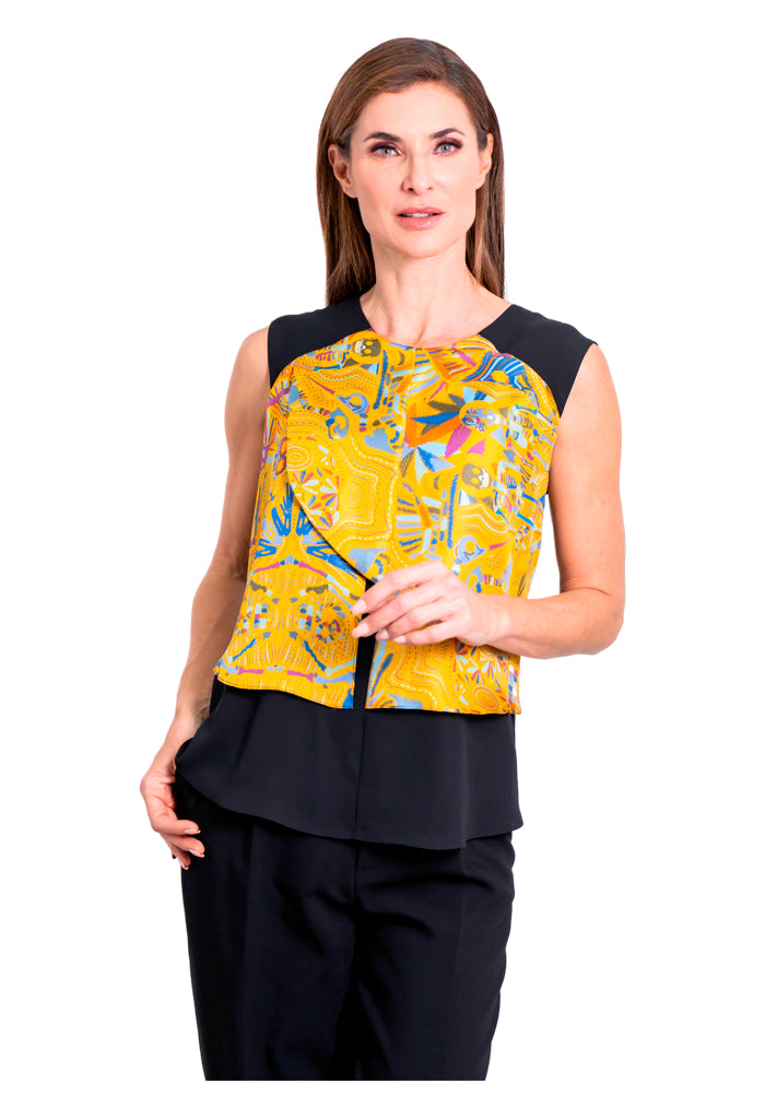 Blusa Pétalos Viaje al Mictlán Amarillo