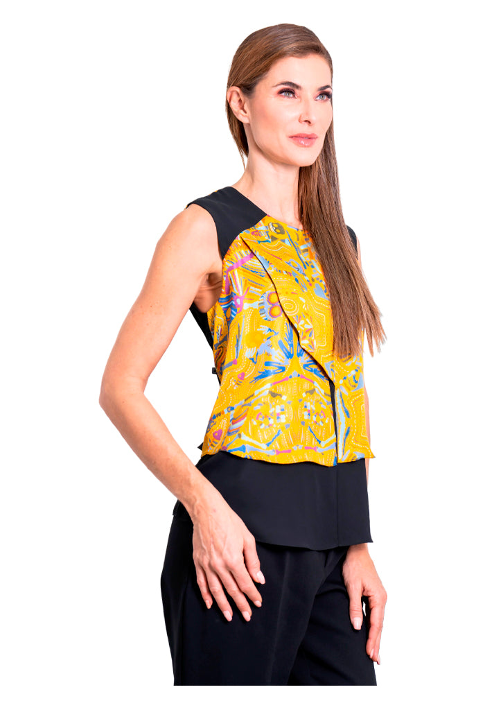 Blusa Pétalos Viaje al Mictlán Amarillo