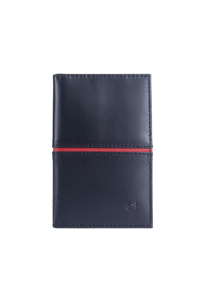 Tarjetero Kukxaan Negro Ribete Rojo Ajolotes Rojo