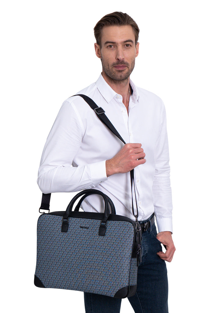 Porta Laptop Tseél Saffiano Maíz Negro