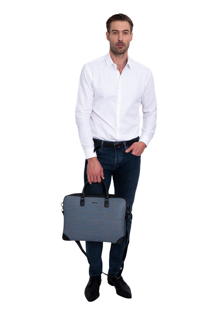 Porta Laptop Tseél Saffiano Maíz Negro