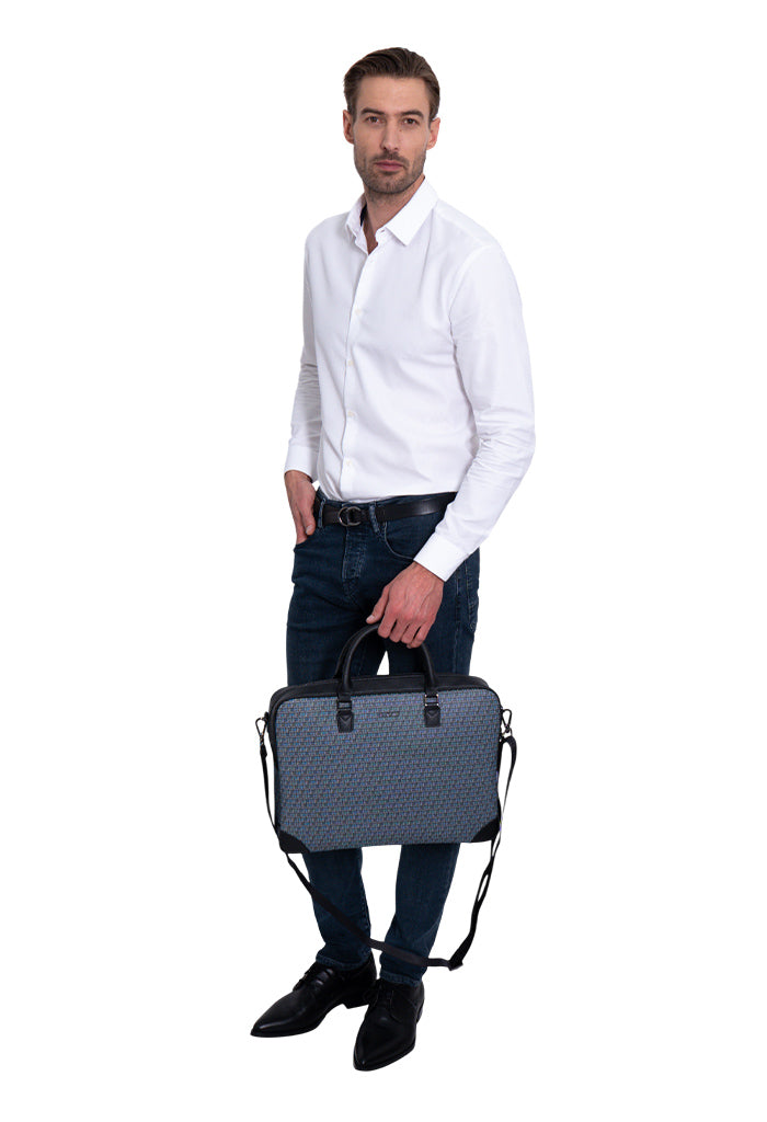 Porta Laptop Tseél Saffiano Maíz Negro