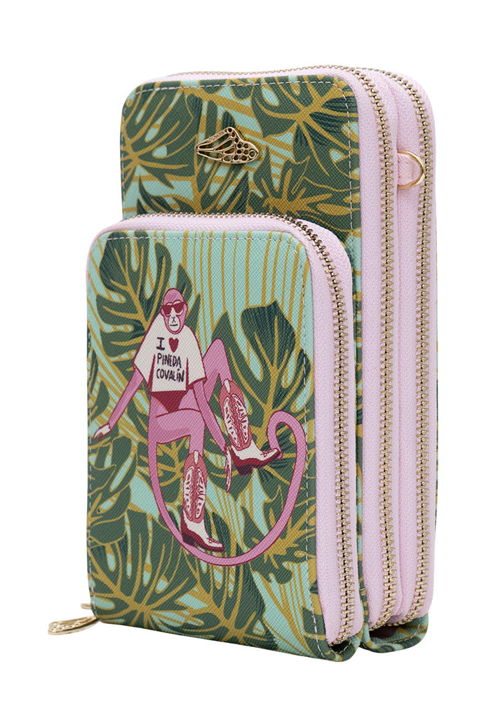 Porta Celular Naab Saffiano Monos Guardianes De La Selva