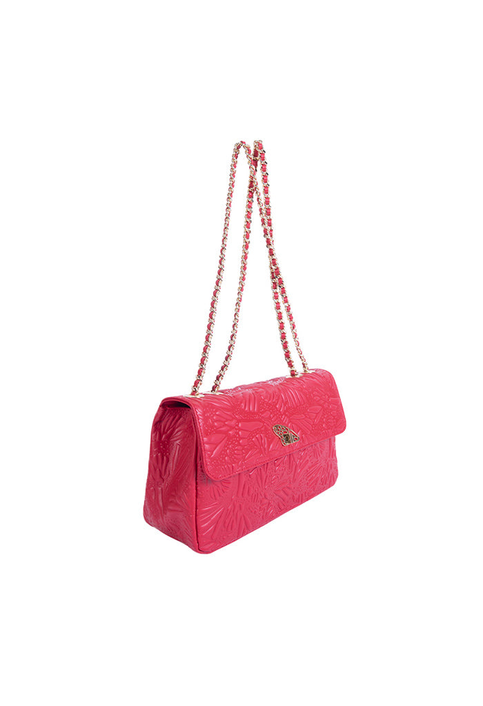 Bolsa Tusbel Piel Grabado Mariposa