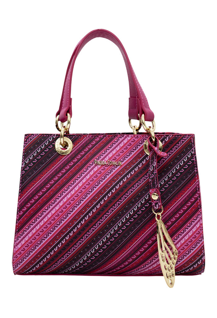 Mini Satchel Kaxan Saffiano  Grecas Prehispánicas