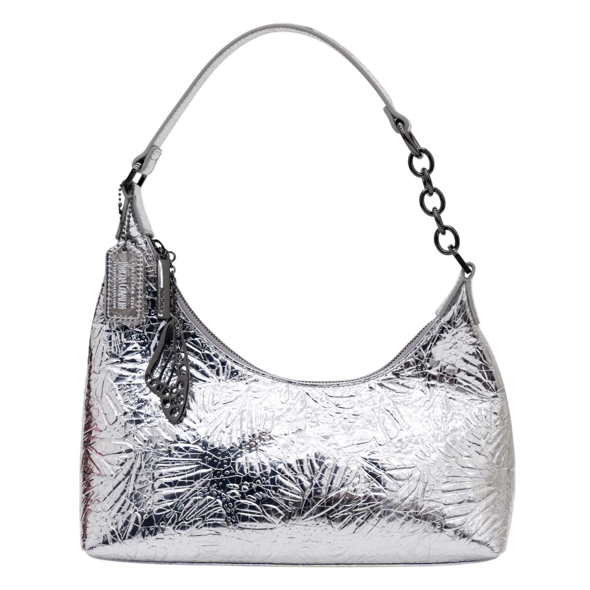 Bolsa Hobo Sáasil Piel Grabado Mariposa