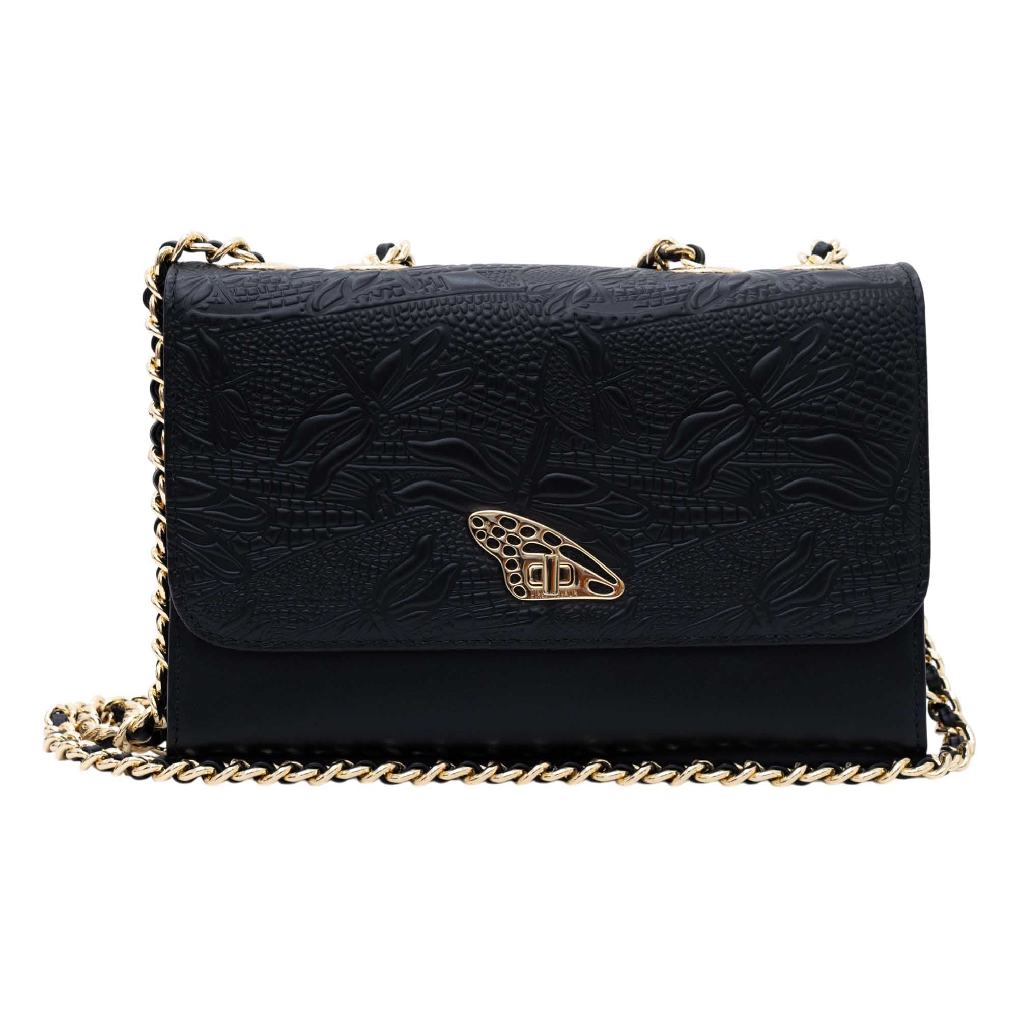Crossbody Tamin Piel Grabado Libelula