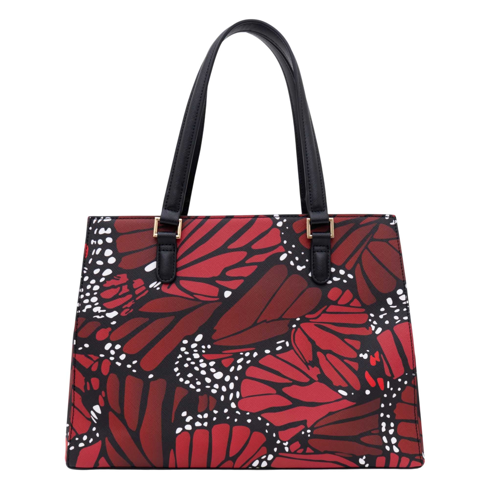 Bolsa Satchel Kan Ek’ Saffiano Mariposa Macro