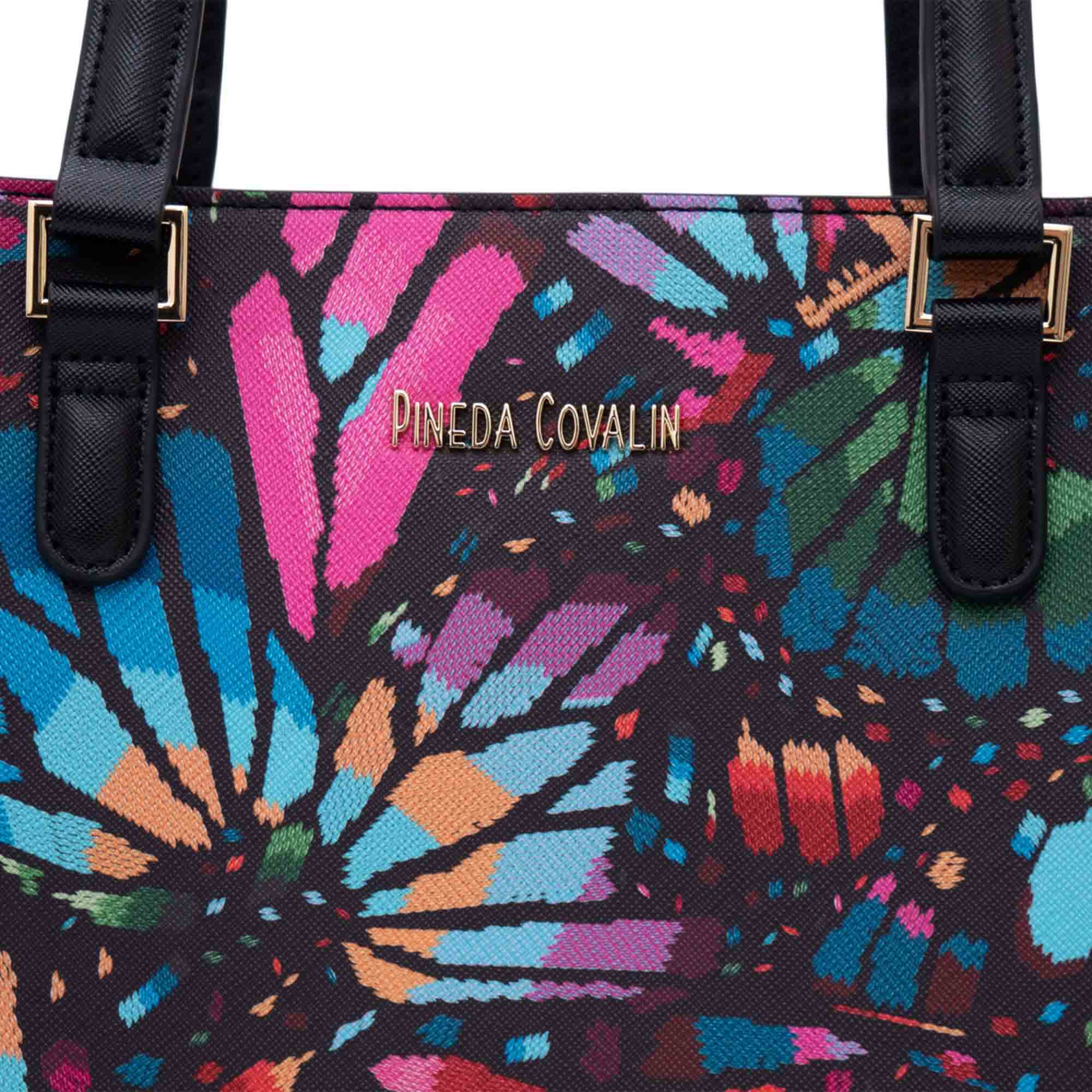 Bolsa Satchel Kan Ek’ Saffiano Mariposa Bordada