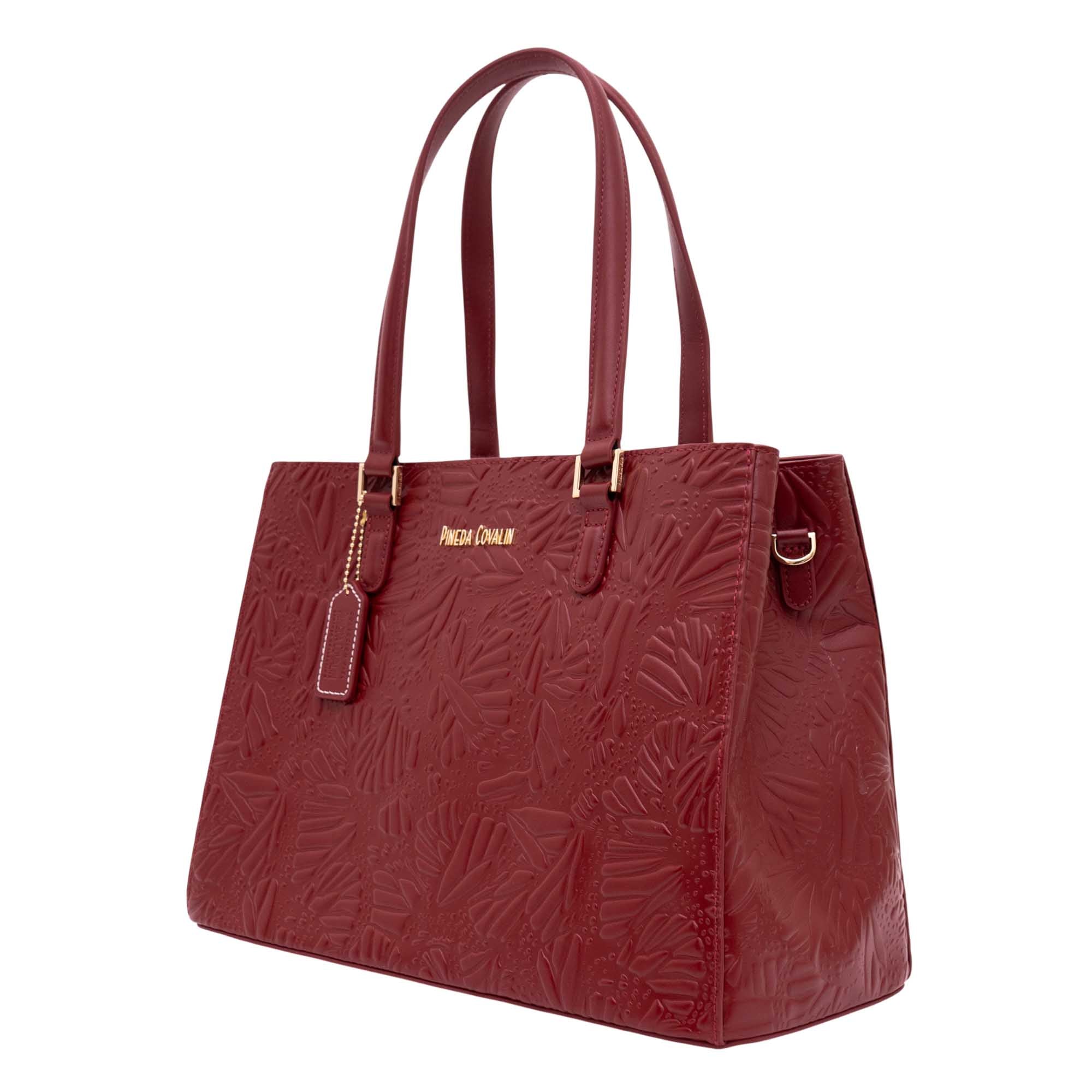 Bolsa Satchel Kan Ek’ Piel Grabado Mariposa