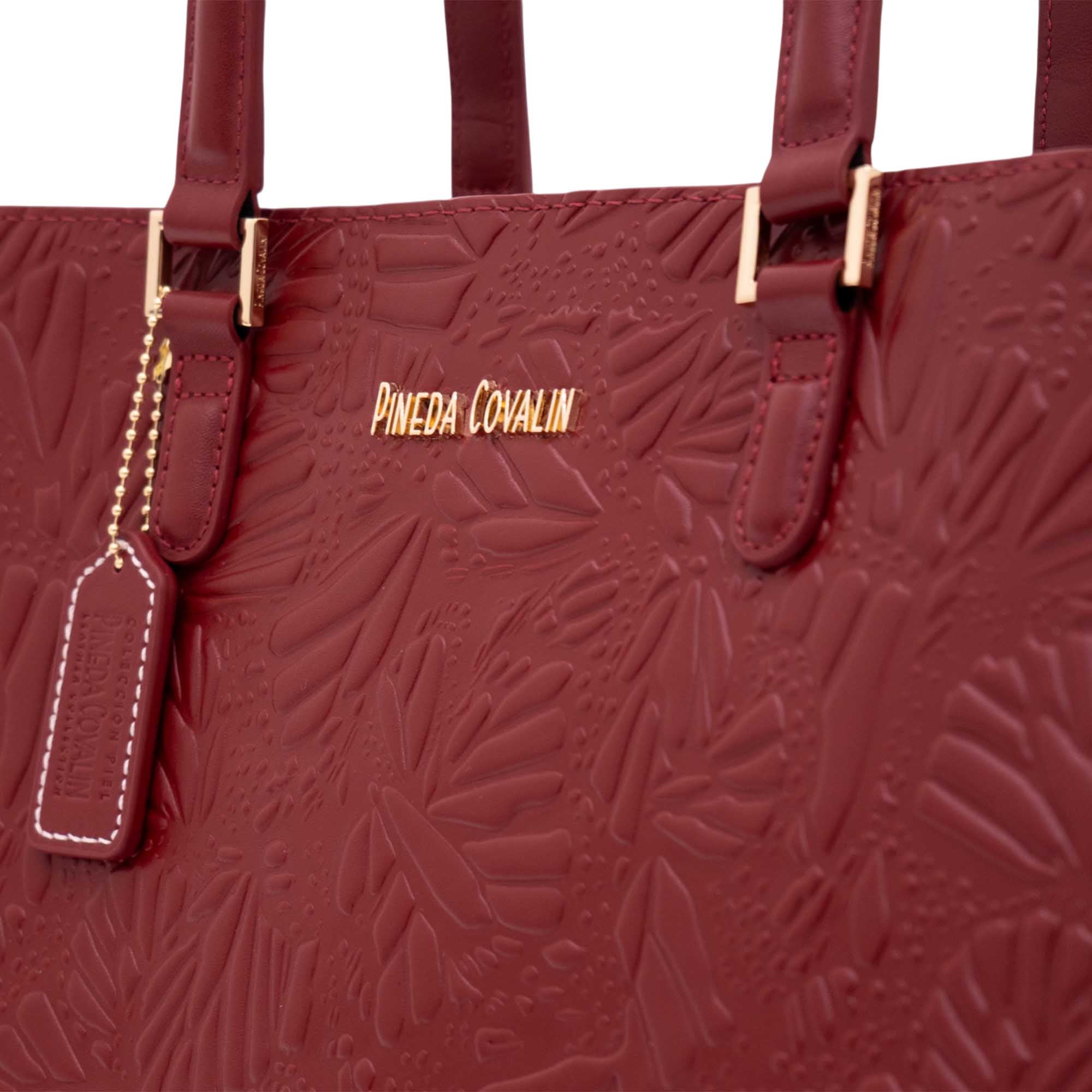 Bolsa Satchel Kan Ek’ Piel Grabado Mariposa