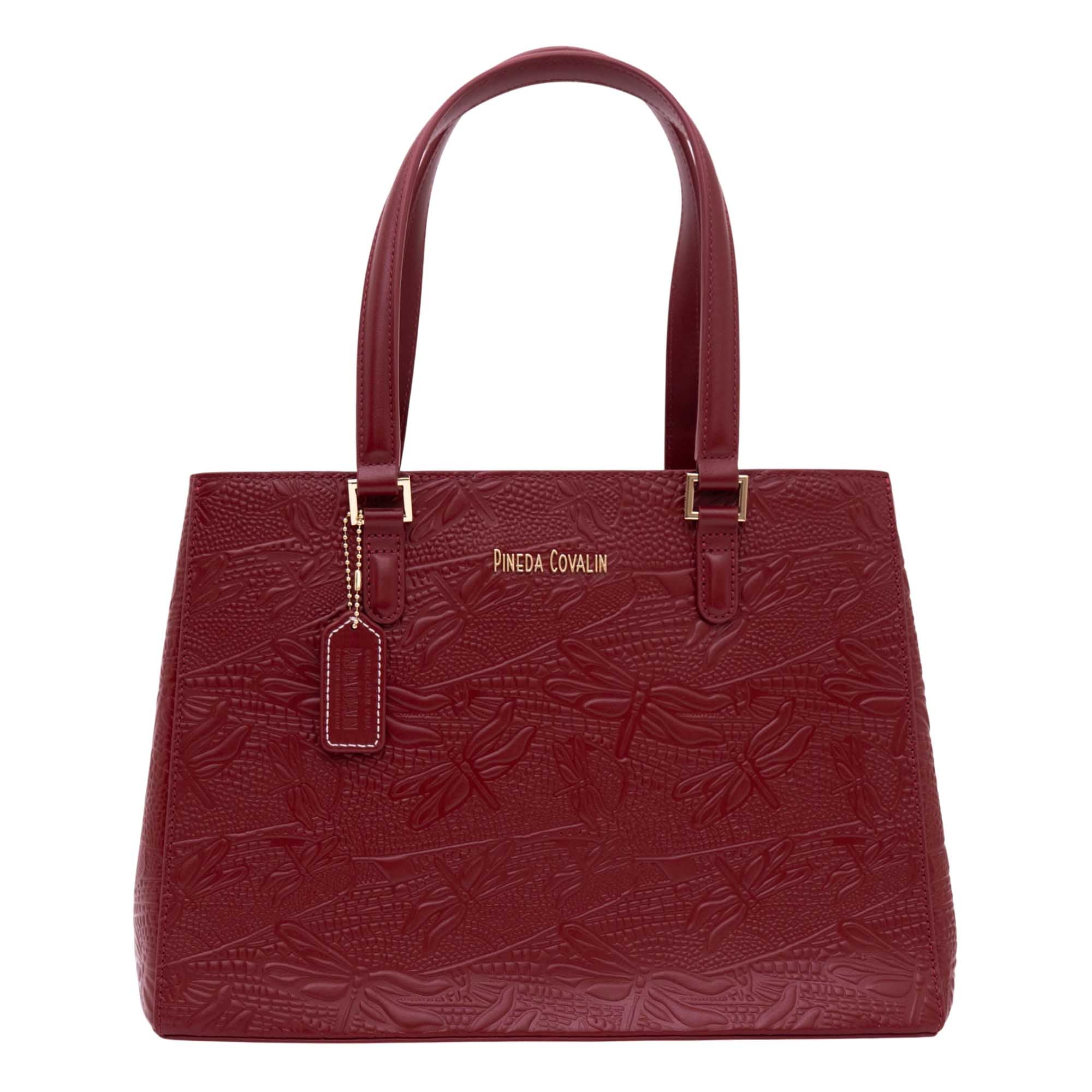 Bolsa Satchel Kan Ek’ Piel Grabado Libelula