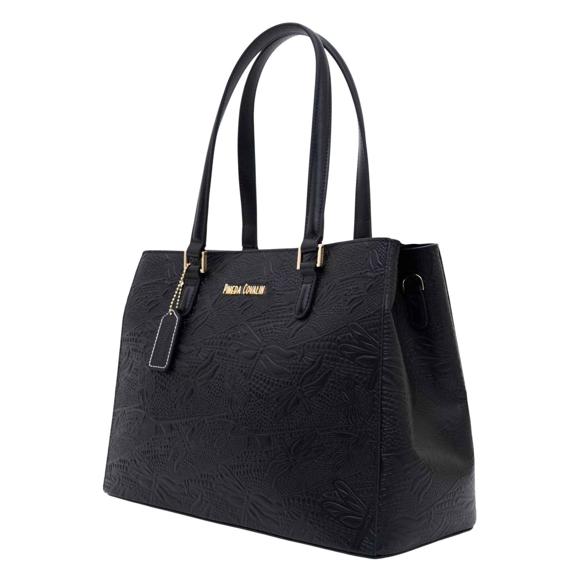 Bolsa Satchel Kan Ek’ Piel Grabado Libelula