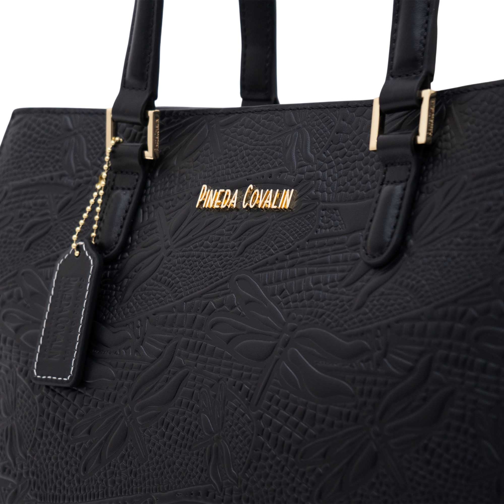 Bolsa Satchel Kan Ek’ Piel Grabado Libelula