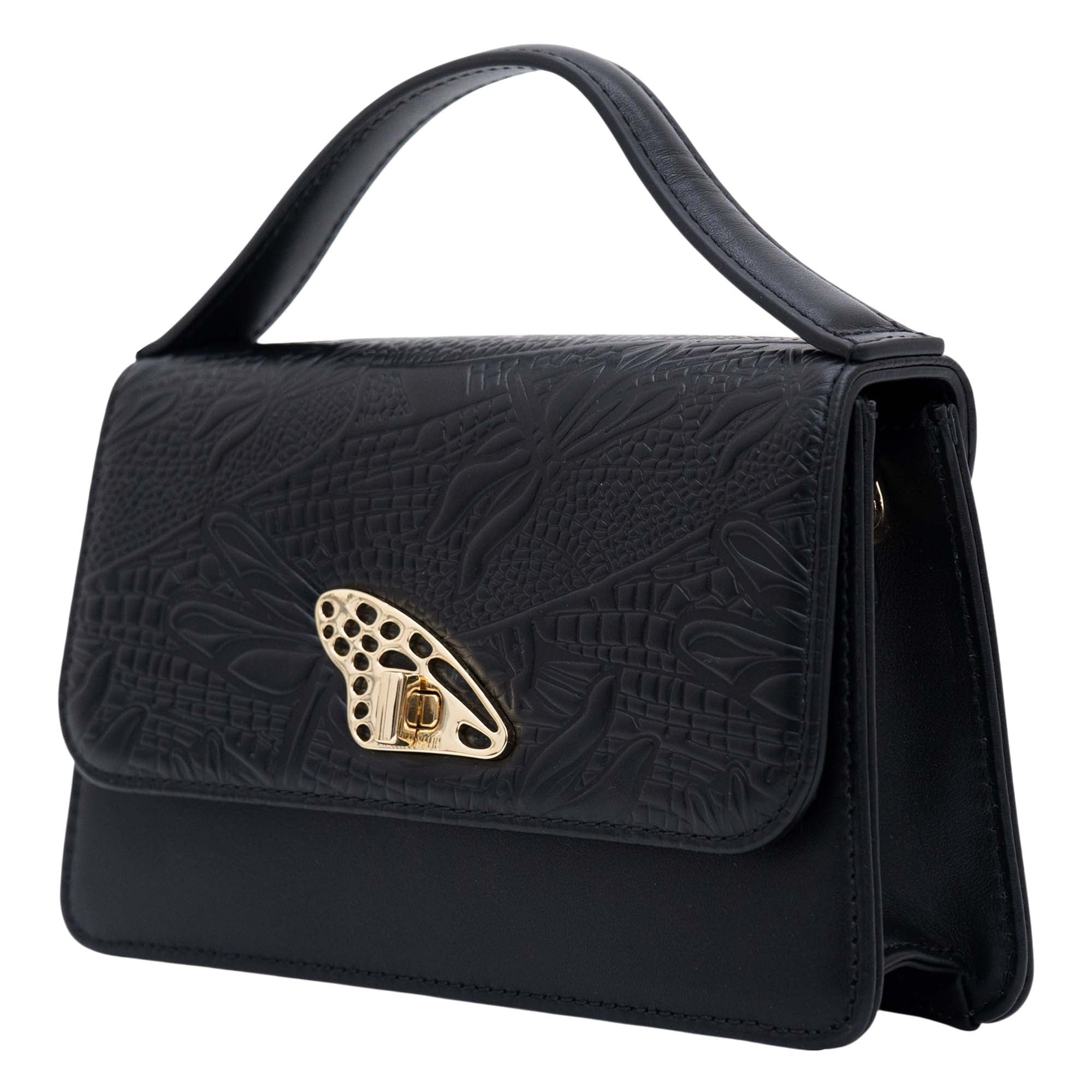 Mini Crossbody Sihul Piel Grabado Libelula