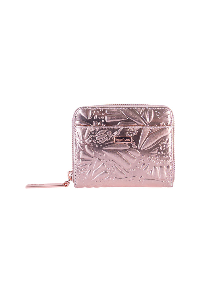 Cartera Chica Piel Grabado Mariposa