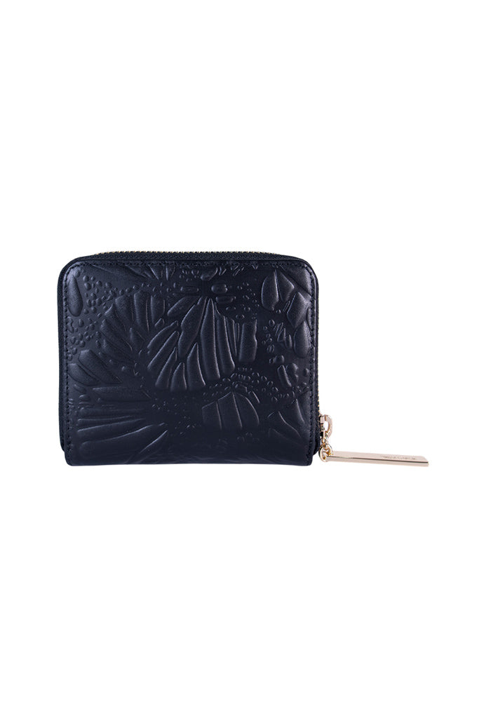 Cartera Chica Piel Grabado Mariposa