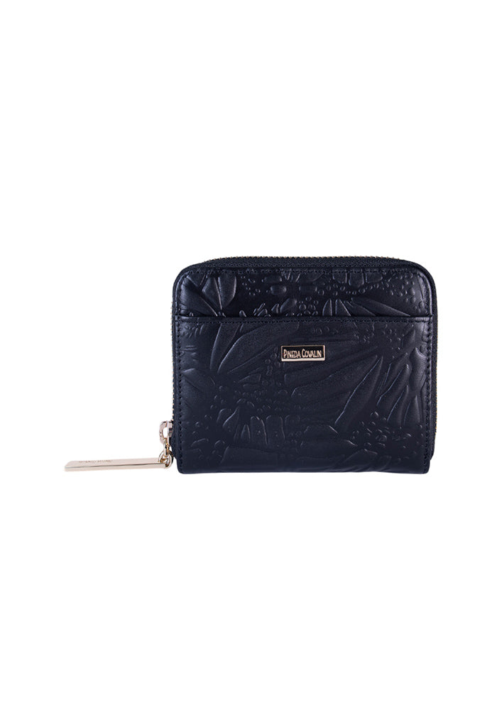 Cartera Chica Piel Grabado Mariposa