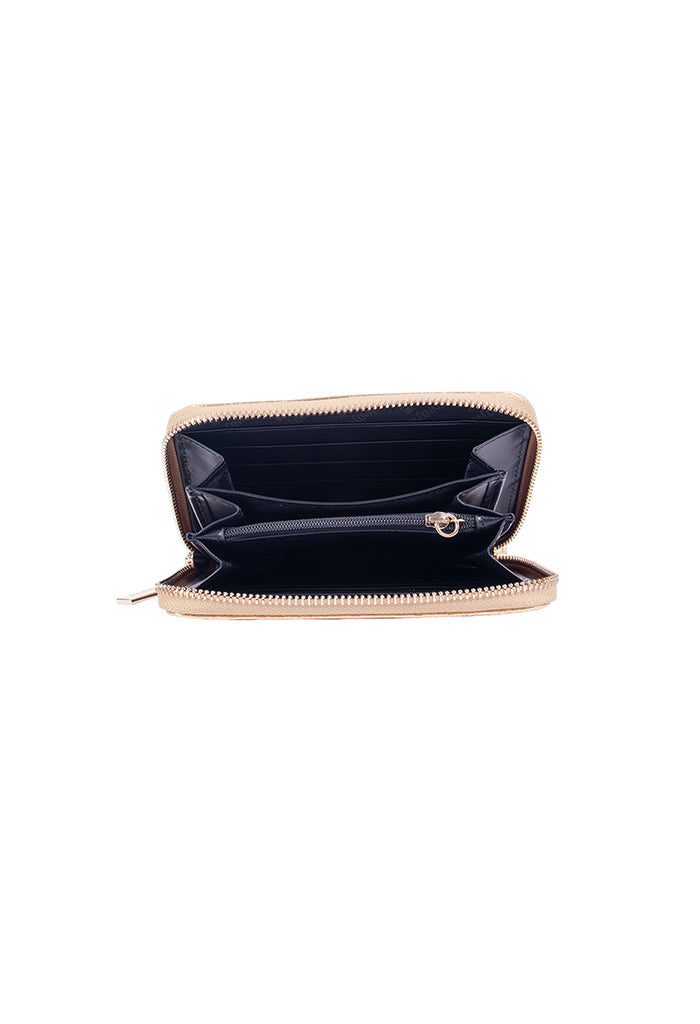 Cartera Mediana Piel Grabado Mariposa